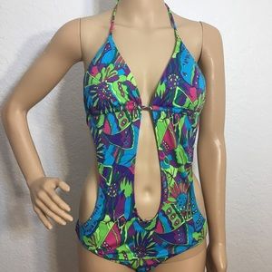 Victorias Secret Pop Art 1 Pc. Swimsuit w/Cut-outs